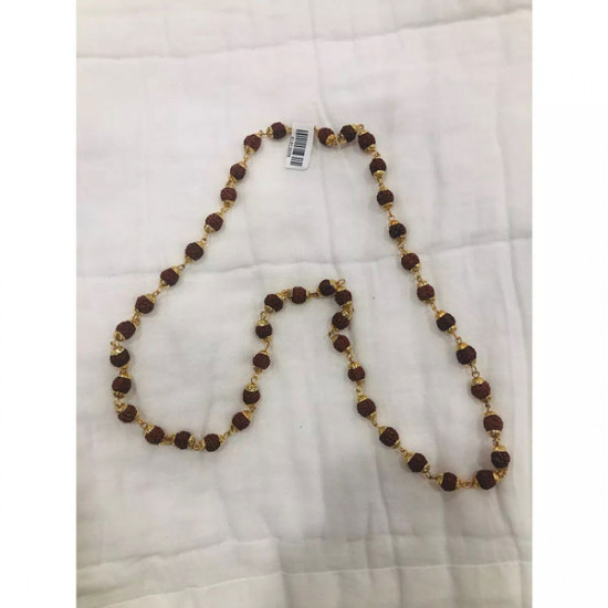 Rudraksh Mala with Imitated Gold Caps