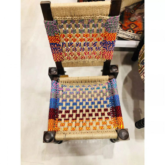 Indian Manjhi Woven Charpai Chair