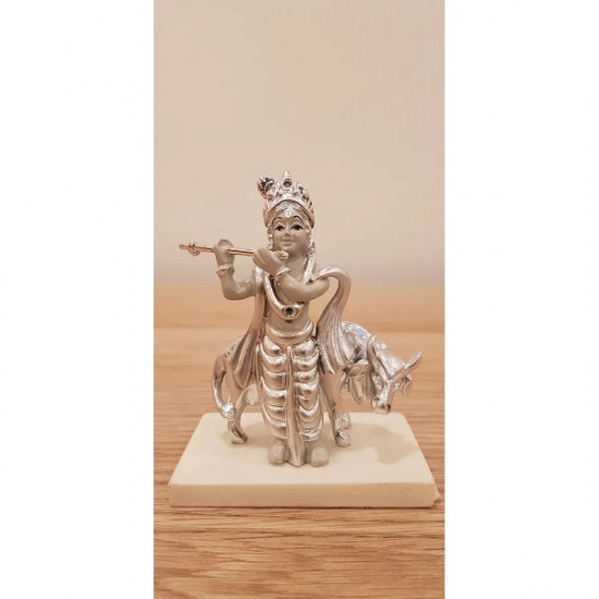 Cow Krishna (Silver)