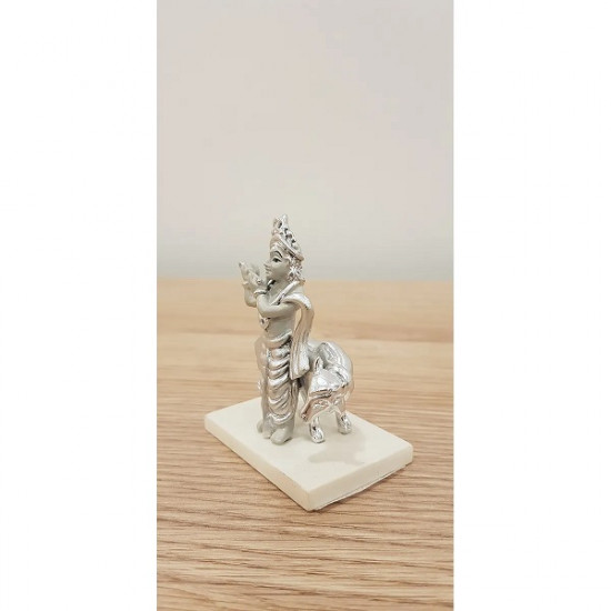 Cow Krishna (Silver)