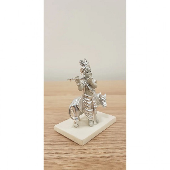 Cow Krishna (Silver)