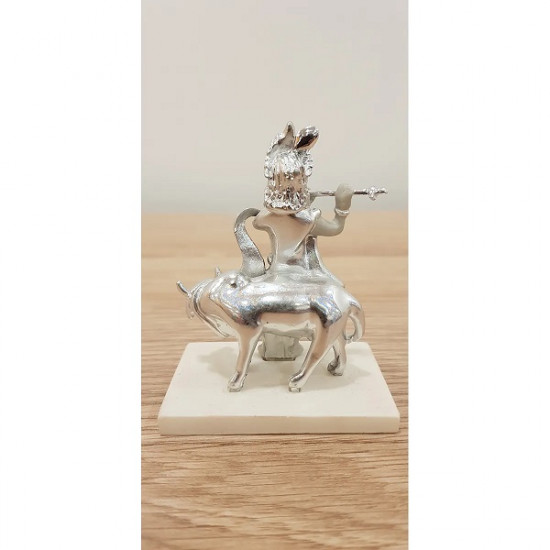 Cow Krishna (Silver)