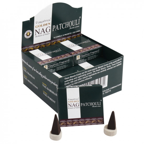 Golden Nag Patchouli Incense cones (Full Pack)