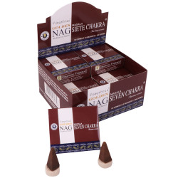 Golden Nag Siete Chakra Incense cones (Full Pack)