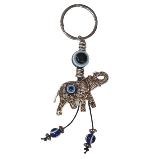 Elephant with Evil Eye Key Ring