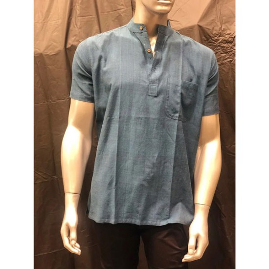 Mens Kurta Cotton/Rayon (Blue)