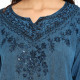 Self Color Embroided Kurta Top