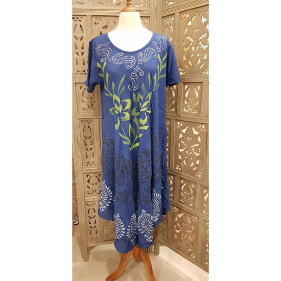 Free Size Dress (Blue) (with Short Sleeves)