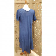 Free Size Dress (Blue) (with Short Sleeves)