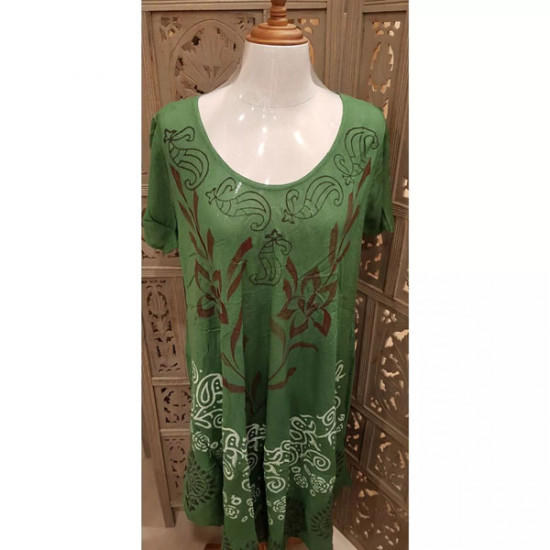 Free Size Dress (Green) (with Short Sleeves)