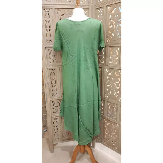 Free Size Dress (Green) (with Short Sleeves)