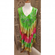 Free Size Dress (Green/Multicoloured)