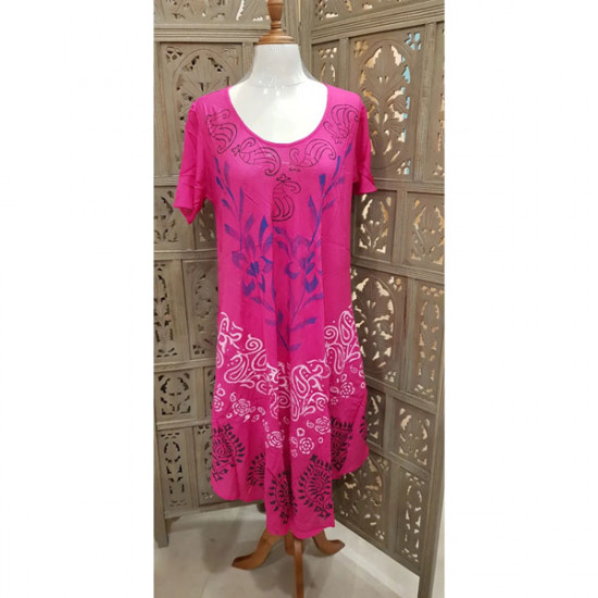 Free Size Dress (Pink) (with Short Sleeves)