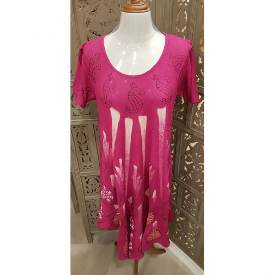 Free Size Dress (Pink) (with Short Sleeves)