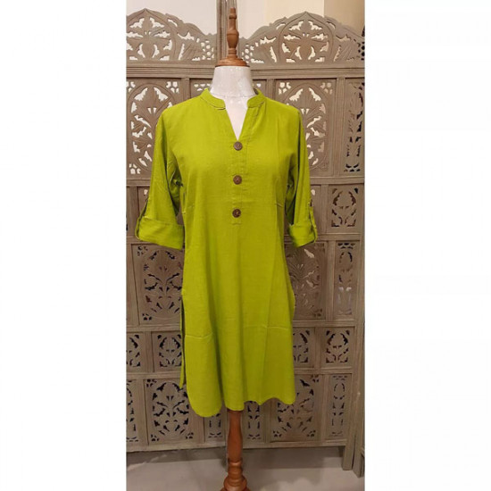 Khadi Long Top (Green)