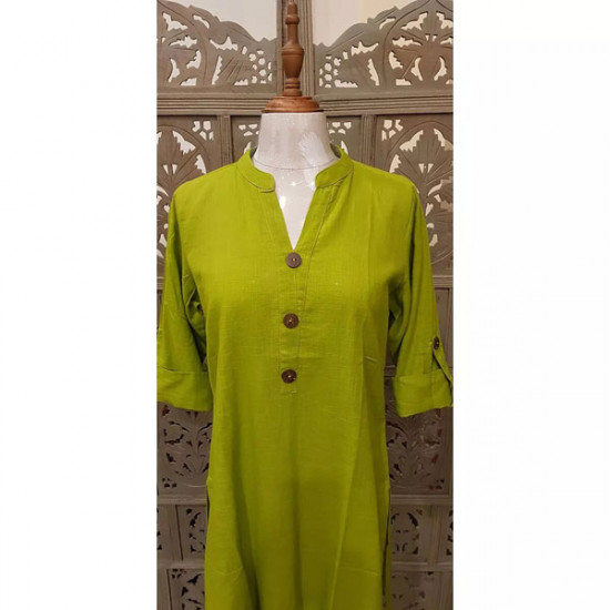 Khadi Long Top (Green)