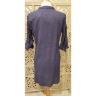 Khadi Long Top (Navy Blue)