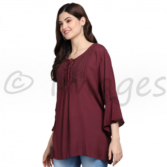 Top with Bell Sleeves