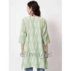 Lime Ikat V Top 