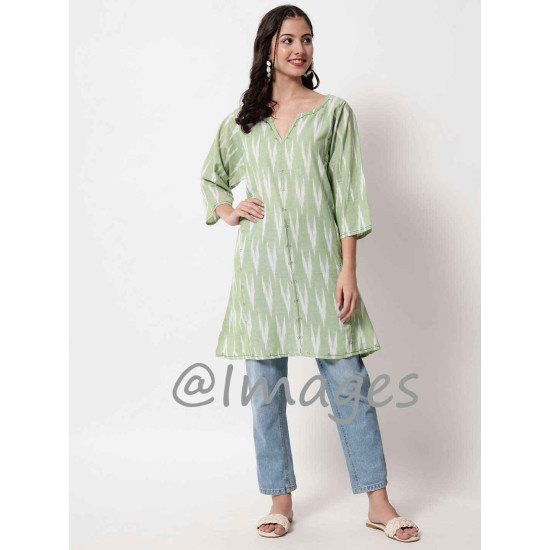 Lime Ikat V Top 