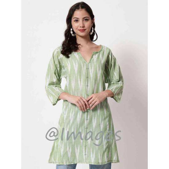 Lime Ikat V Top 