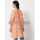 Orange Ikat V Top