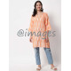 Orange Ikat V Top