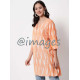 Orange Ikat V Top