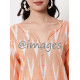 Orange Ikat V Top