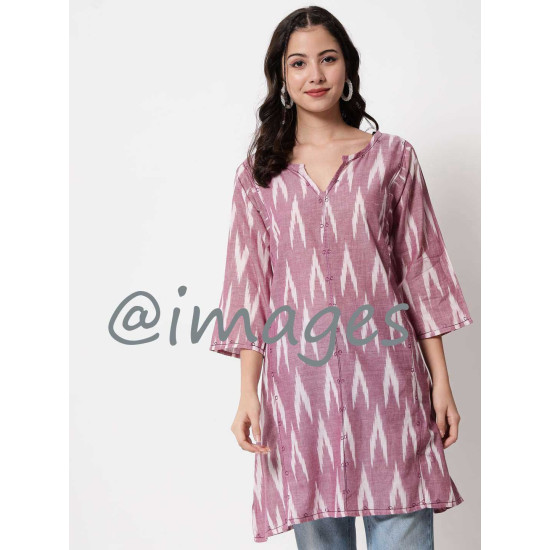 Mauve Ikat V Top 