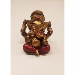 Ganesha Car Dashboard Gold/Red