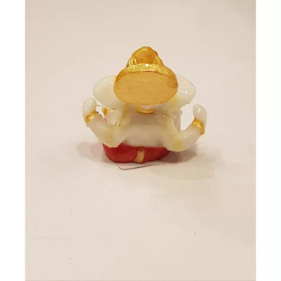 Ganesha Car Dashboard White/Red